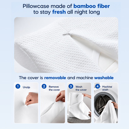 CloudRest™ Ergonomic Contour Pillow — Cooling Memory Foam for Neck & Shoulder Support